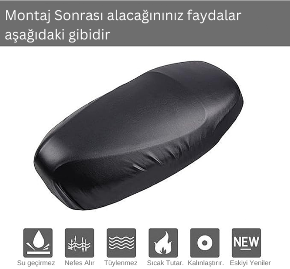 Maxi Scooter Sele Kılıfı SİYAH | Motosiklet Aksesuar | Airmaxrider